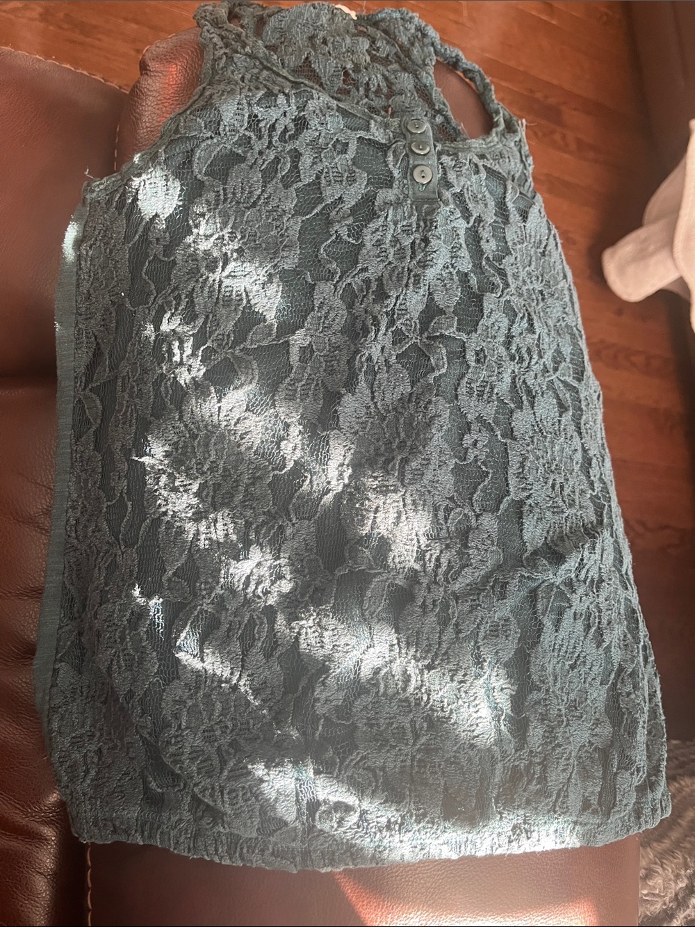 Ardene Slate Blue Lace Tank Top
